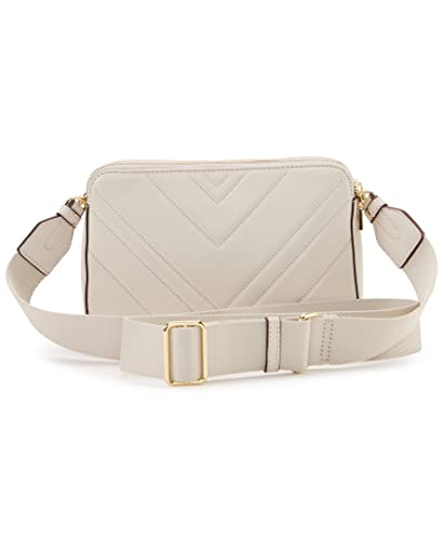 DKNY Delphine Double Zip Crossbody, Pebble