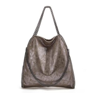 ladies handbag women faux leather crossbody shoulder bag fashion chain bag large hobo bags for women