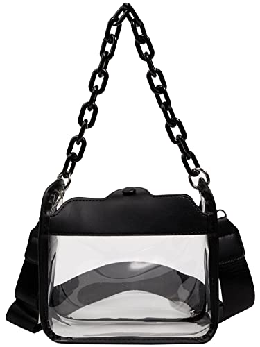 Clear Bag for Women Clear Crossbody Bag Clear Purse Stadium Approved Clear Shoulder Bag Satchel Hobo Bag Gift