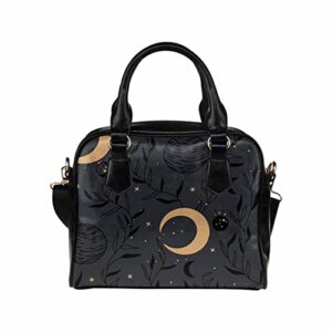interestprint witchy celestial pattern womens casual bag shoulder satchel bag handbag