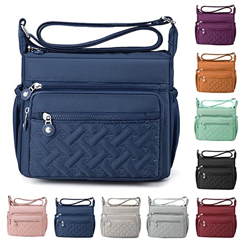 Crossbody Bags Multi Pocket Handbag Trendy Waterproof Womens Satchel Handbags Shoulder Messenger Bag Travel Hiking Daily