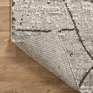 Loloi II Fabian Collection FAB-04 Grey/Charcoal 4'-0" x 6'-0" Accent Rug