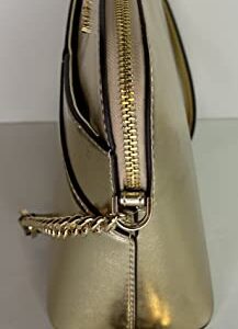 Michael Kors MICHAEL Michael Kors Jet Set Travel MD Dome XCross Crossbody bundled with SM TZ Coinpouch Purse Hook (Pale Gold/Signature Pale Gold)