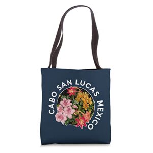 cabo san lucas floral tote bag