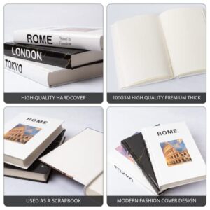 3 Piece Decorative Books for Home Decor, Modern Hardcover Book Stack, Decor Books for Coffee Table, Faux Books for Bookshelf, Perfect Home Gift, Travel Inspired E-Book (Rome/Tokyo/London)