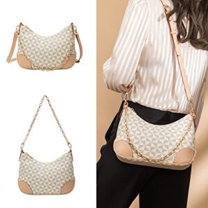 Windmill Material Horn Design One Shoulder Women's Bag Classic Fashion PU cross body Women's Bag (white)