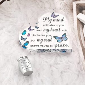 Small Urns for Human Ashes Butterfly Sympathy Gifts Mini Keepsake Urn for Ashes Acrylic Memorial Gifts for Loss of Mother