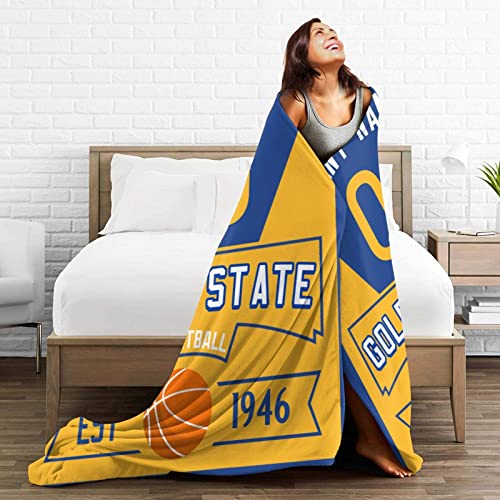 Custom Basketball City Blanket Personalized Fan Gift Throw Blanket Add Your Name & Number Decorative for Bedroom Living Room