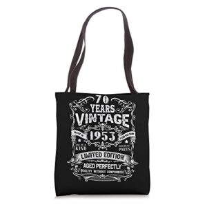 vintage 1953 retro classic 70th birthday 70 years old gifts tote bag