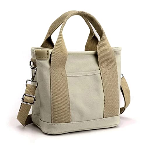 2023 New Women Canvas Tote Purse Shoulder Crossbody Bag Large Capacity Handbag Multi-Pocket Vintage Tote Bags for Travel Work