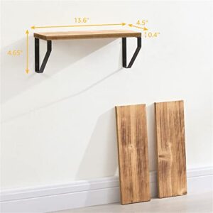 TFER Floating Wall Shelves for Bedroom/Bathroom, Set of 3, Hanging Shelf for Living Room/Kitchen/Laundry Room, Wall Mounted Shelves, Rustic Wood Shelves Great Value for Home