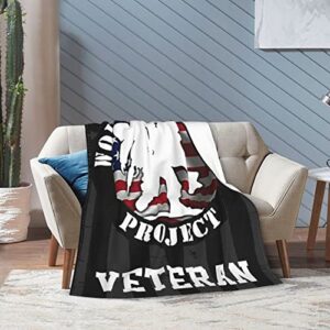 WANGLONG Us-Wounded-Warrior-Project Throw Blanket Fleece Blanket Bed Sofas Warm Throw Blanket All Season Warm 80"X60" Blanket