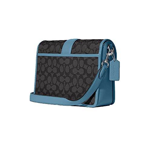 COACH Women's Lonnie Crossbody Bag (Signature Jacquard - Black Smoke/Pacific Blue)