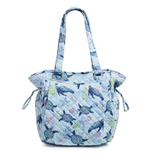 vera bradley women’s cotton glenna satchel purse, turtle dream – recycled cotton, one size