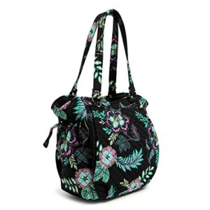 Vera Bradley Women's Cotton Glenna Satchel Purse, Island Garden - Recycled Cotton, One Size