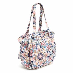 Vera Bradley Women's Cotton Glenna Satchel Purse, Enchanted Mandala - Recycled Cotton, One Size