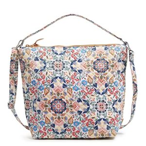 vera bradley women’s cotton oversized hobo shoulder bag, enchanted mandala – recycled cotton, one size