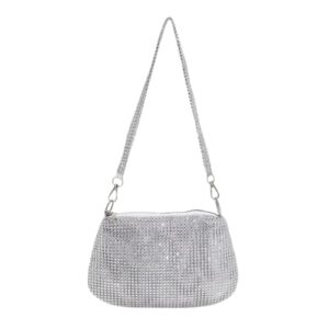 bling rhinestone hobo bag for women crystal evening handbag underarm bag tote for party wedding