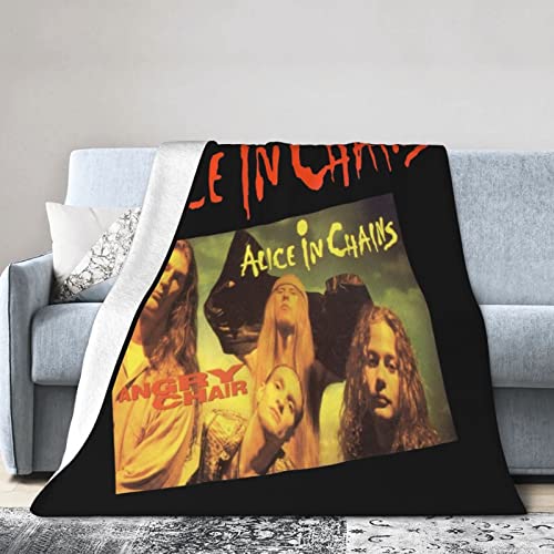 Alice Rock in Band Chains Blanket Lightweight Flannel Throw Blanket Soft Bed Blankets Funny Blanket All Seasons 60"X50"