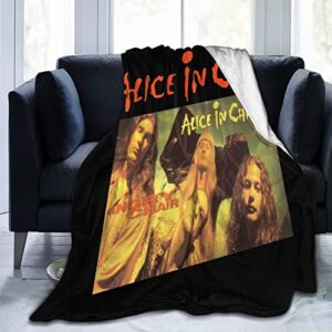 Alice Rock in Band Chains Blanket Lightweight Flannel Throw Blanket Soft Bed Blankets Funny Blanket All Seasons 60"X50"