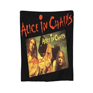 Alice Rock in Band Chains Blanket Lightweight Flannel Throw Blanket Soft Bed Blankets Funny Blanket All Seasons 60"X50"