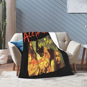 Alice Rock in Band Chains Blanket Lightweight Flannel Throw Blanket Soft Bed Blankets Funny Blanket All Seasons 60"X50"