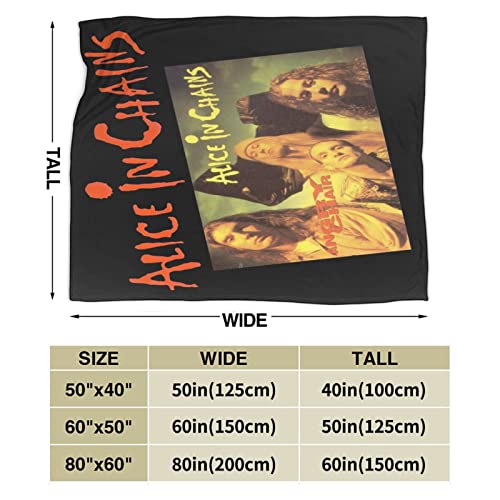 Alice Rock in Band Chains Blanket Lightweight Flannel Throw Blanket Soft Bed Blankets Funny Blanket All Seasons 60"X50"