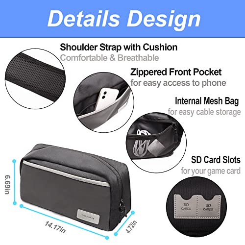 TOOLOOKEY Carrying Case Bag for Steam Deck, Travel Carry Case Bag for Steam Deck Console, Game Accessories Storage Shoulder Bag for Valve Steam Deck