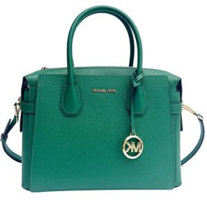 Michael Kors Mercer Belted Medium Top Zip Satchel (Jewel Green)