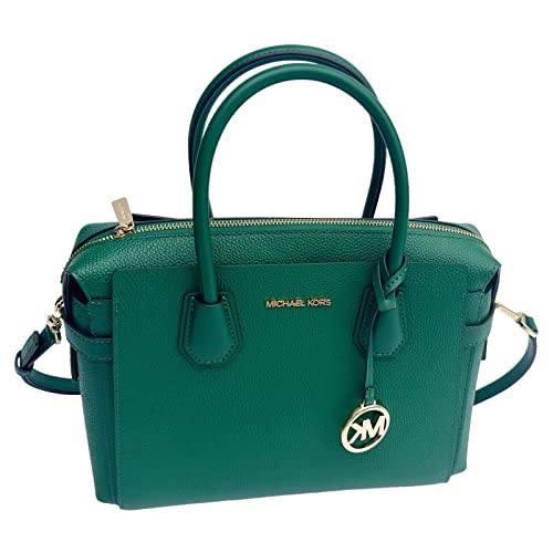 Michael Kors Mercer Belted Medium Top Zip Satchel (Jewel Green)