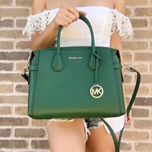 Michael Kors Mercer Belted Medium Top Zip Satchel (Jewel Green)