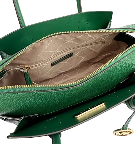 Michael Kors Mercer Belted Medium Top Zip Satchel (Jewel Green)