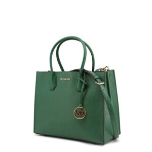 Michael Kors Mercer Large Jewel Green Pebbled Leather Convertible Tote