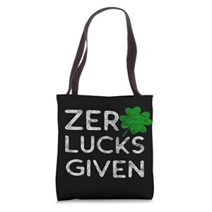 i give zero lucks – snarky and sarcastic tote bag