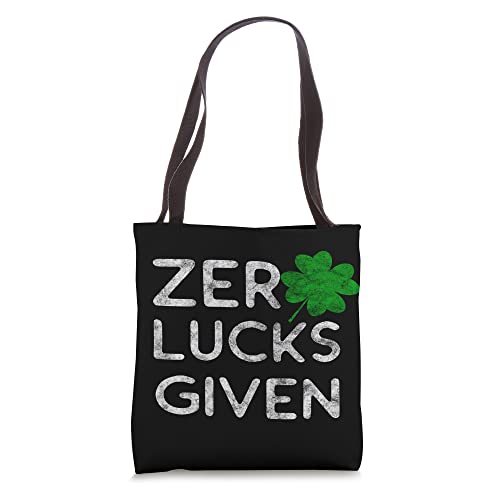 I Give Zero Lucks - Snarky and Sarcastic Tote Bag