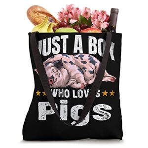 Just A Boy Who Loves Pigs Tote Bag