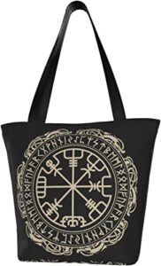 viking magical runic compass women’s shoulder handbag fashion tote bag storage handle bag