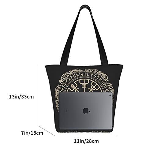 Viking Magical Runic Compass Women's Shoulder Handbag Fashion Tote Bag Storage Handle Bag