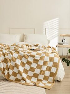 aycery ultra soft microfiber checkered throw blanket – checkerboard grid design, warm and cozy decor for home bed couch (60”x79”)