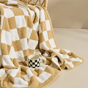 Aycery Ultra Soft Microfiber Checkered Throw Blanket - Checkerboard Grid Design, Warm and Cozy Decor for Home Bed Couch (60''x79'')