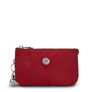 kipling creativity large pouch signature red