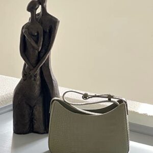 Tiri & Tishtrya Women's Small Shoulder HandBags | Trendy Small purse | Adjustable Strap Purses | Trending Leather Handbag (Green)
