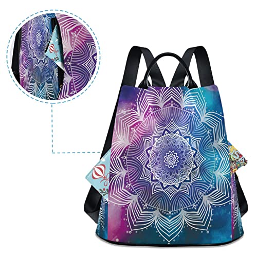 Women's Fashion Backpack Purses Handbags Mandala Shoulder Bag Travel bag