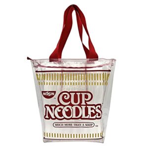 nissin cup noodles cup noodles tote detachable drawstring bag, clear