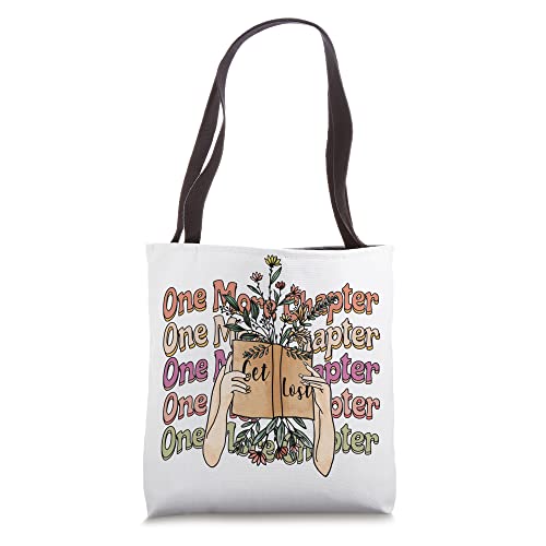 Just One More Chapter Bookworm Book Lover Nerd Reading Gift Tote Bag