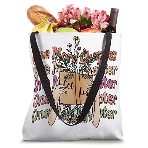 Just One More Chapter Bookworm Book Lover Nerd Reading Gift Tote Bag