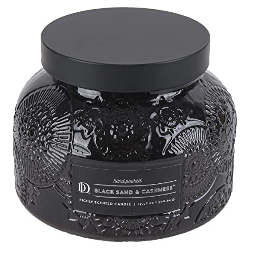 Black Sand & Cashmere Embossed Jar Candle