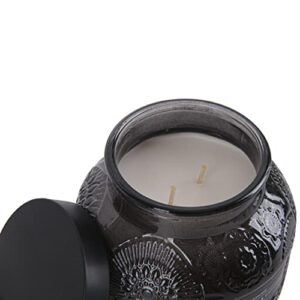 Black Sand & Cashmere Embossed Jar Candle