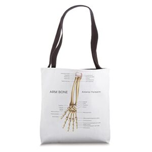 Funny Anatomy Arm Bon Human Anatomical Science Education Tote Bag