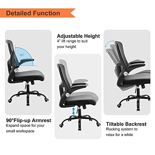 Nobofeeling Home Office Chair, High Back Desk Chair with 5 Years Warranty and Adjustable Lumbar Support, Computer Chair with Soft Cushion, Ergonomic Design Swivel Task Chair for Pain Back